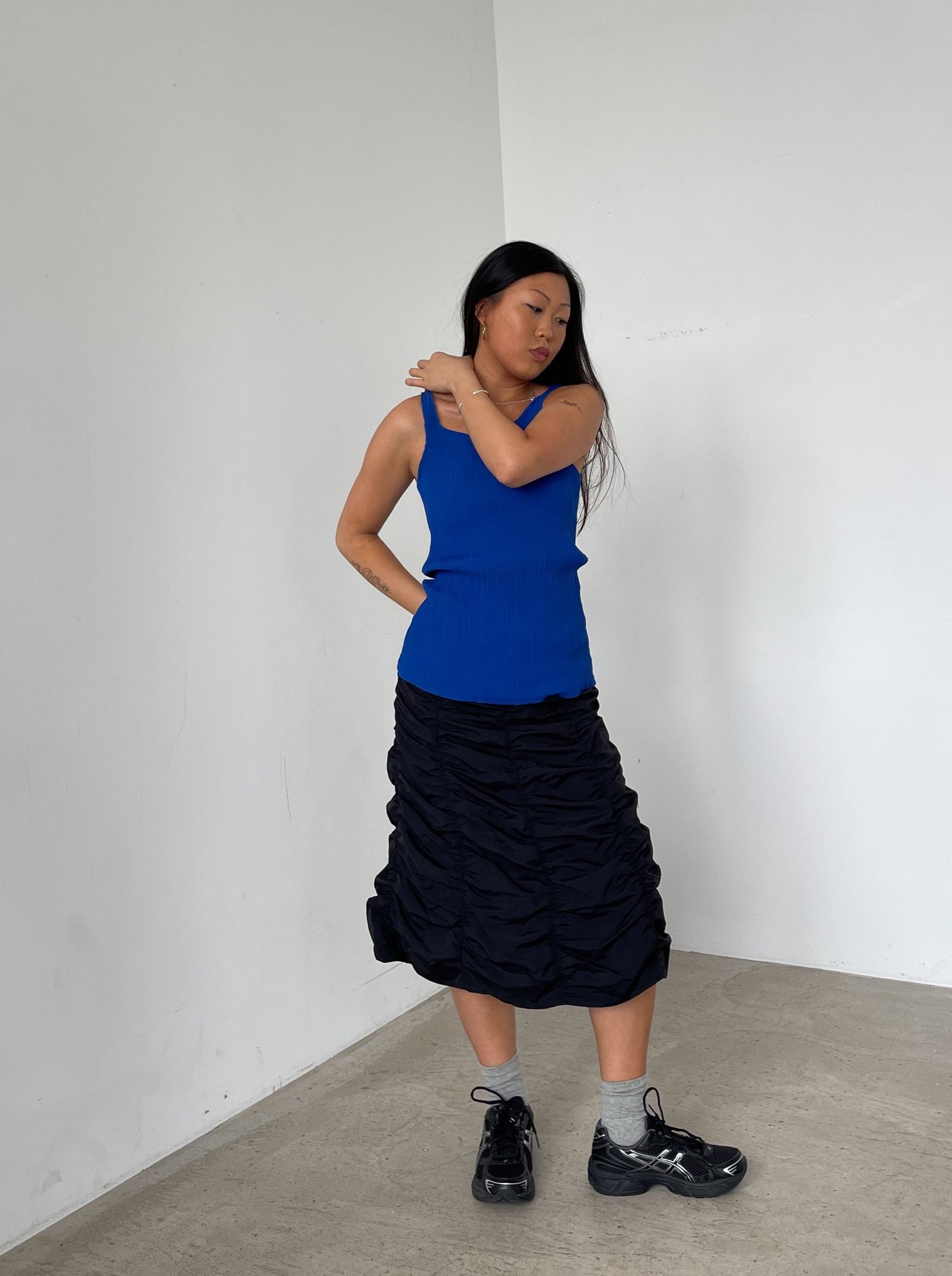 June Ruched Midi Skirt