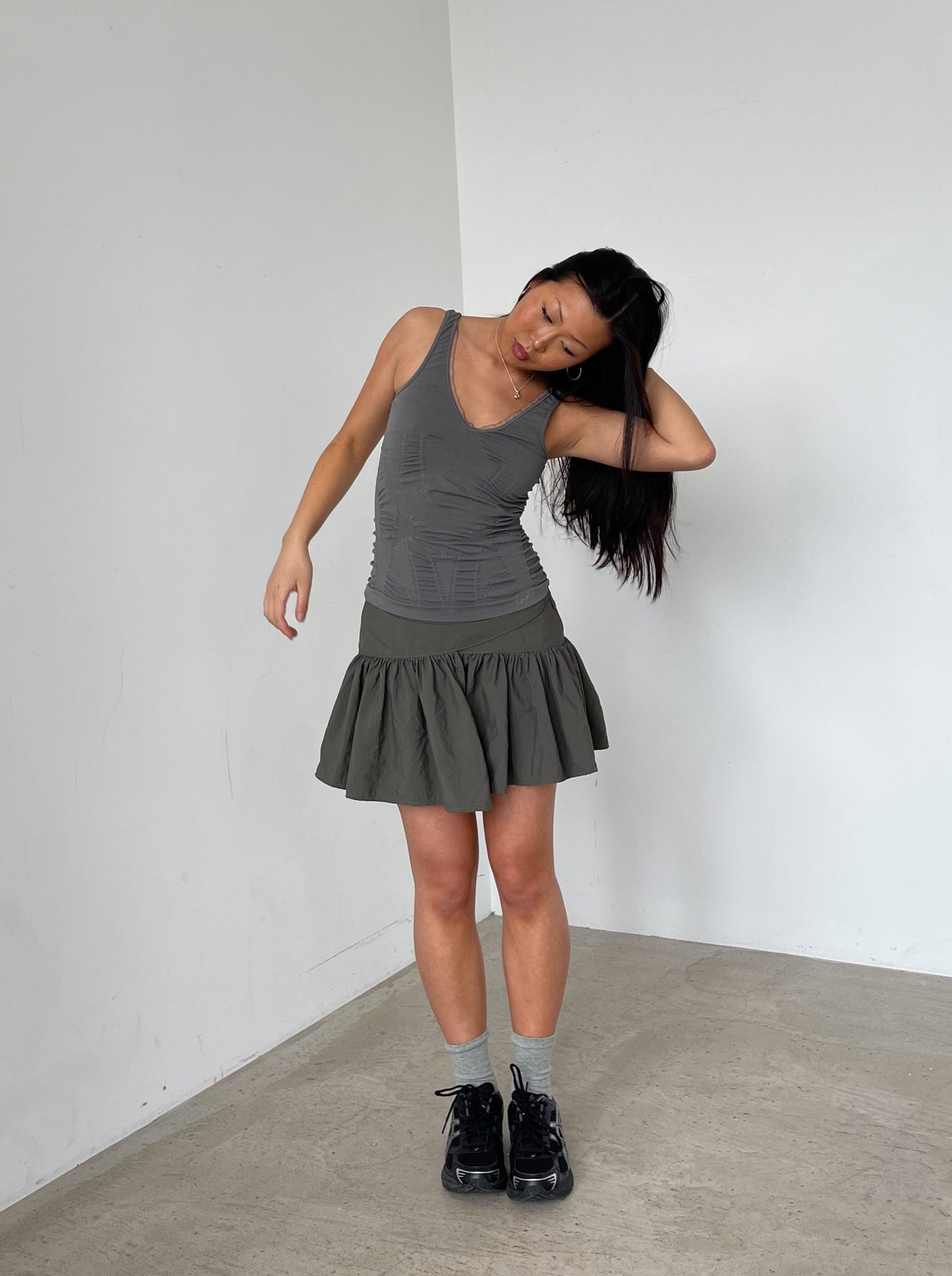 Khaki Jade Mini Skirt