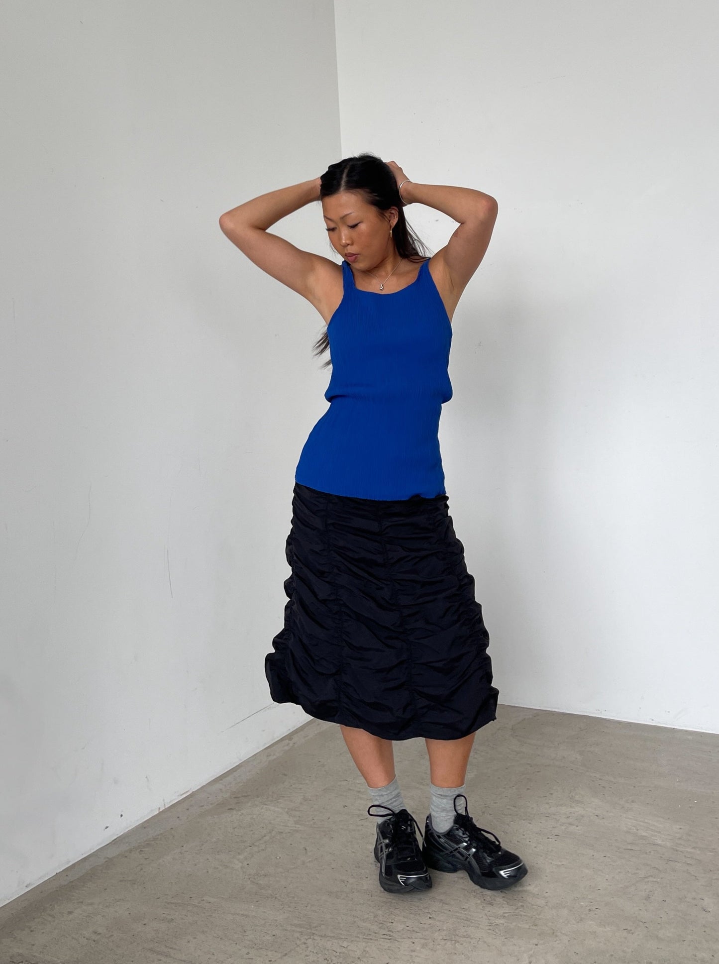 June Ruched Midi Skirt