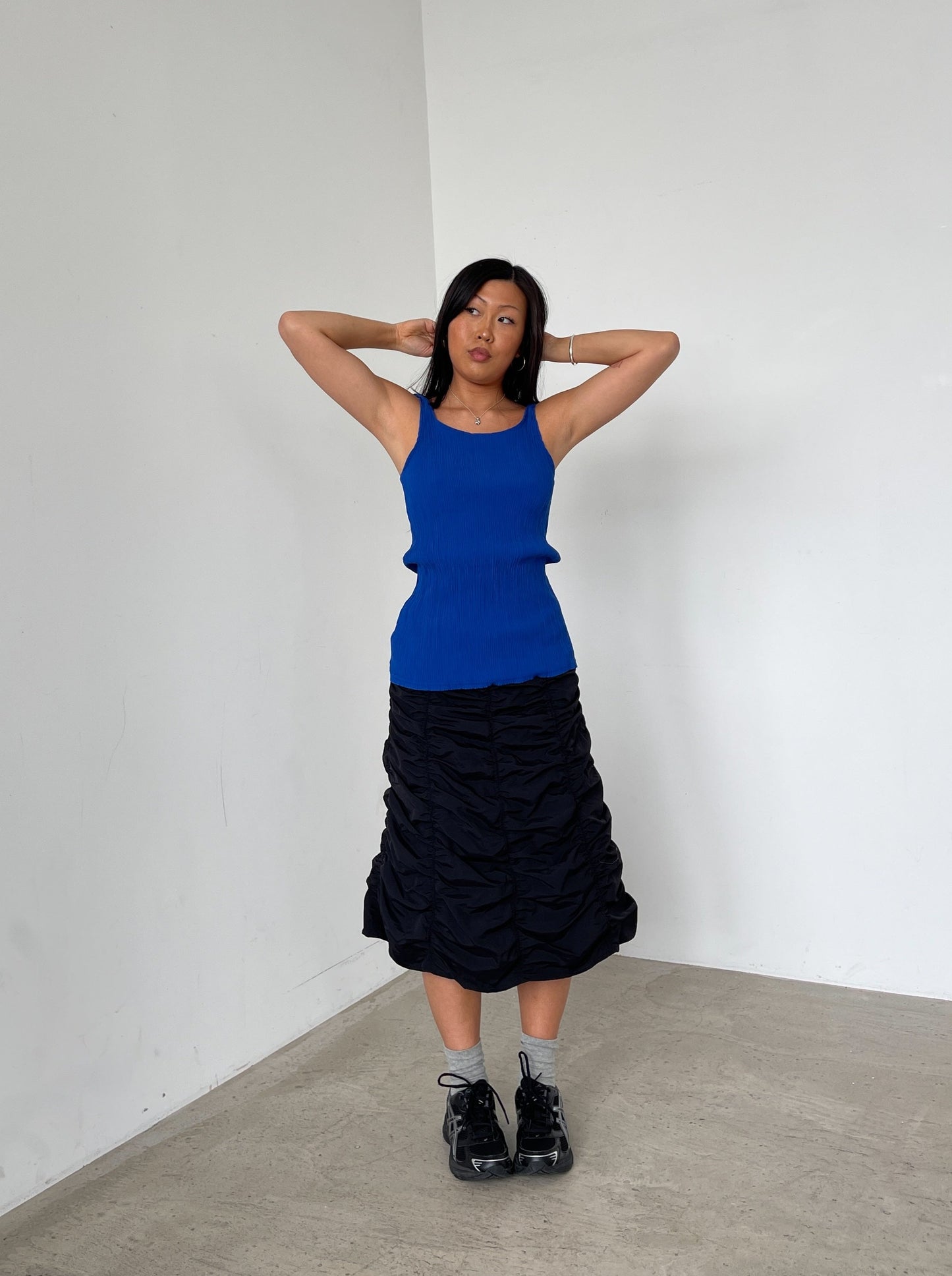 June Ruched Midi Skirt