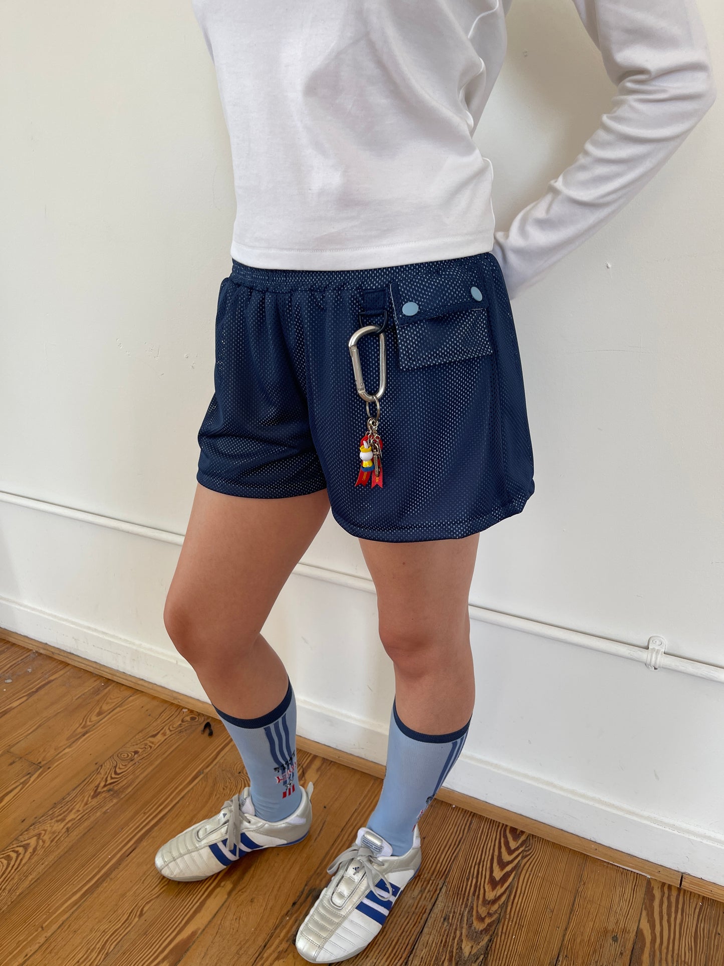 Vivien Navy Mesh Shorts