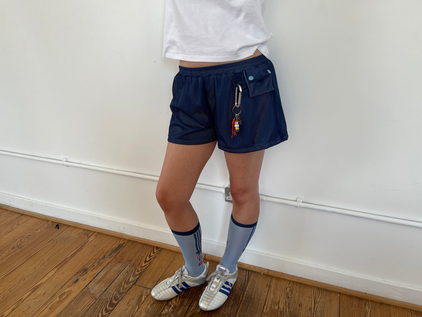 Vivien Navy Mesh Shorts