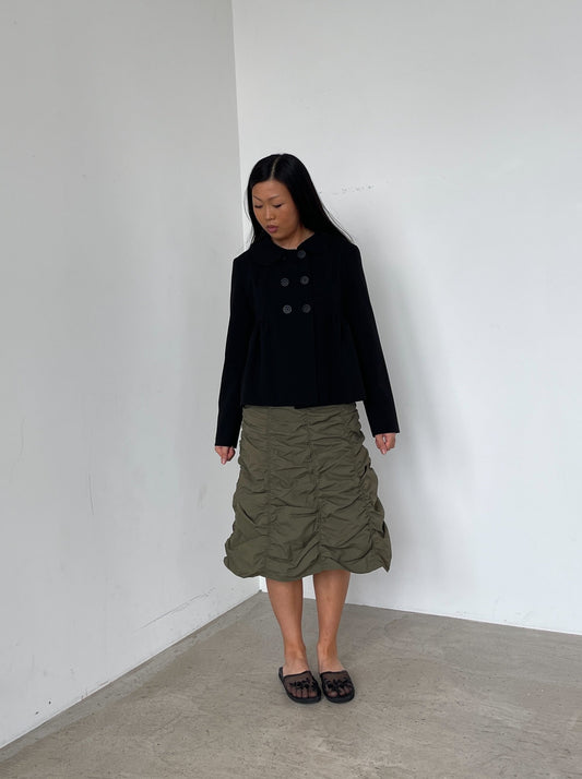 June Ruched Midi Skirt
