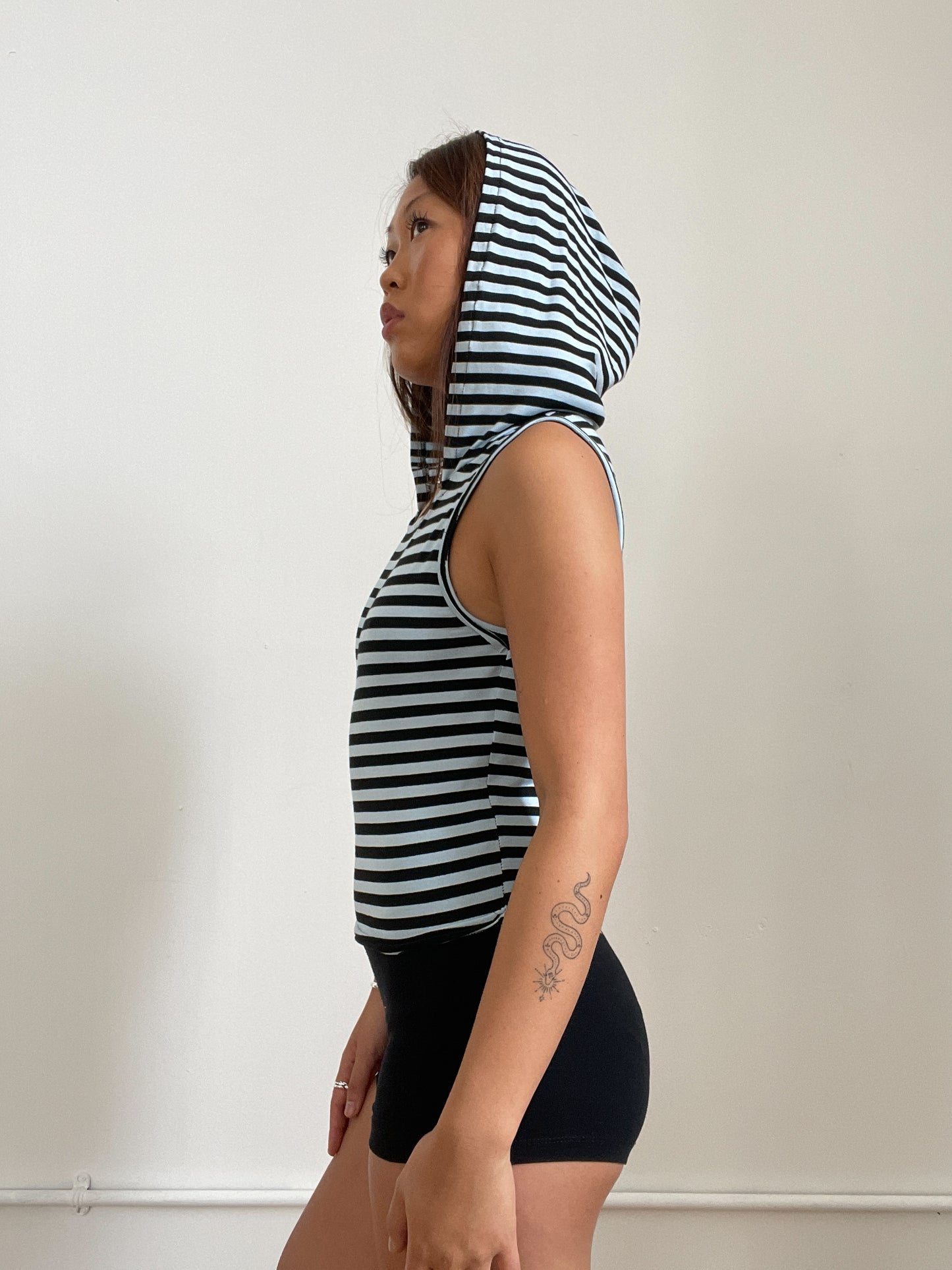 Kiko Striped Hooded Top