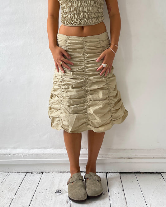 June Ruched Midi Skirt